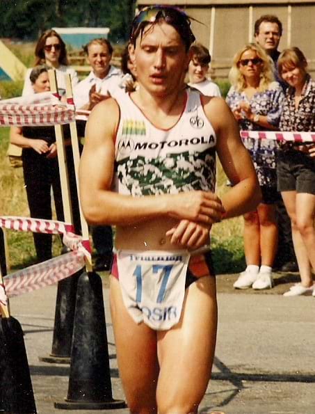 Paweł Kowalewski w Triathlonie, 1992r.
