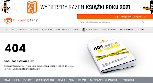 Error 404 lubimyczytać.pl