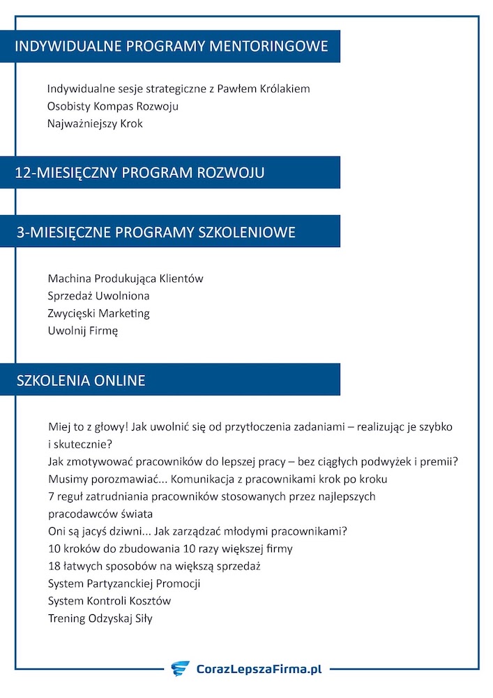 Szkolenia Coraz Lepszej Firmy