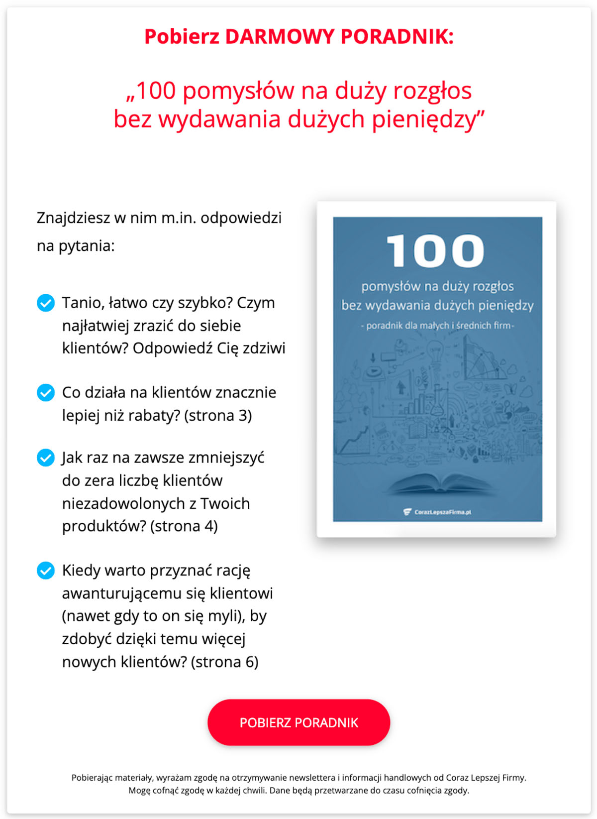Lead magnet - bank pomysłów Inspiracje - lead magnet